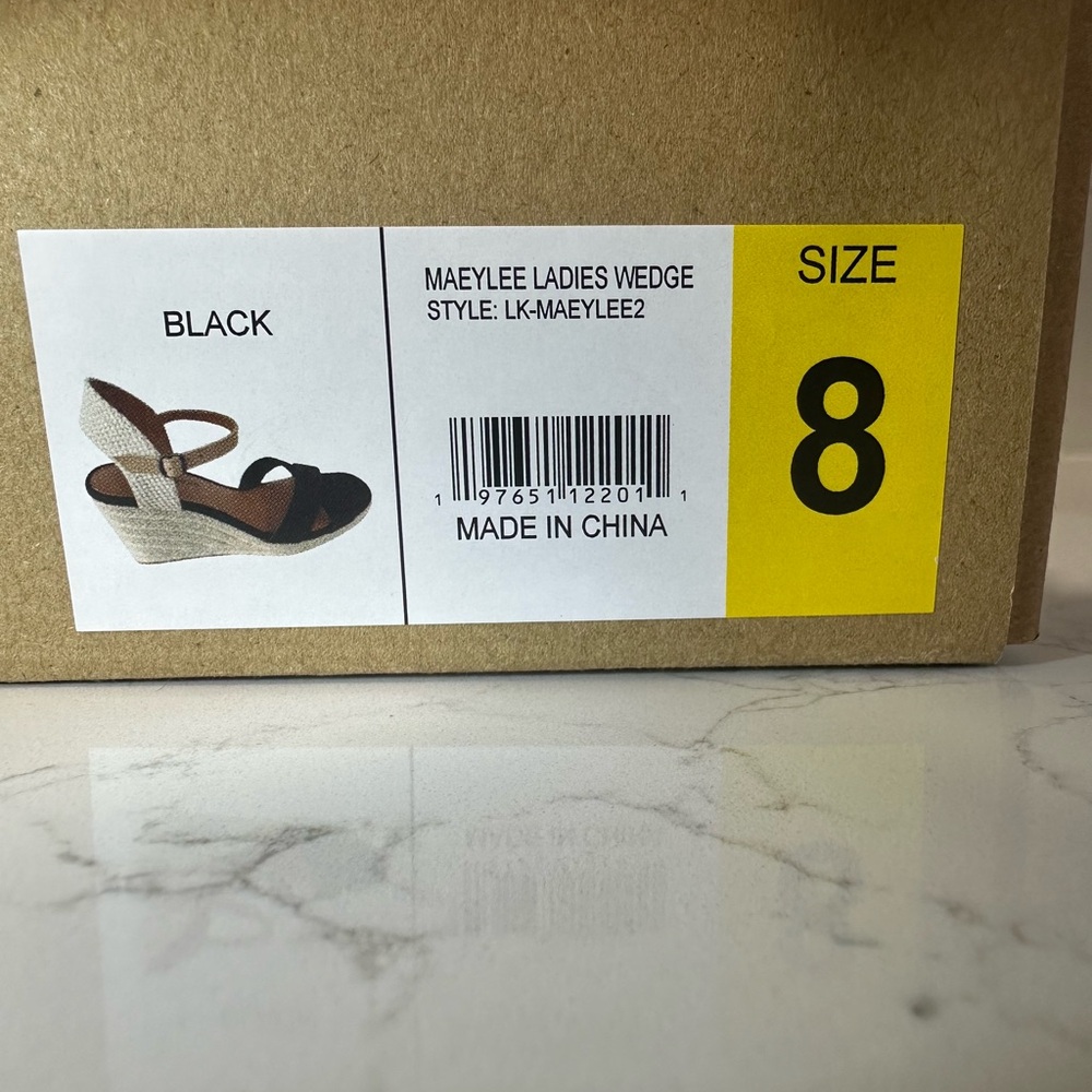 Brand New Lucky Brand Ladies Maey Lee Espadrille Wedge Sandal, Size 8, Brown - Picture 13 of 13